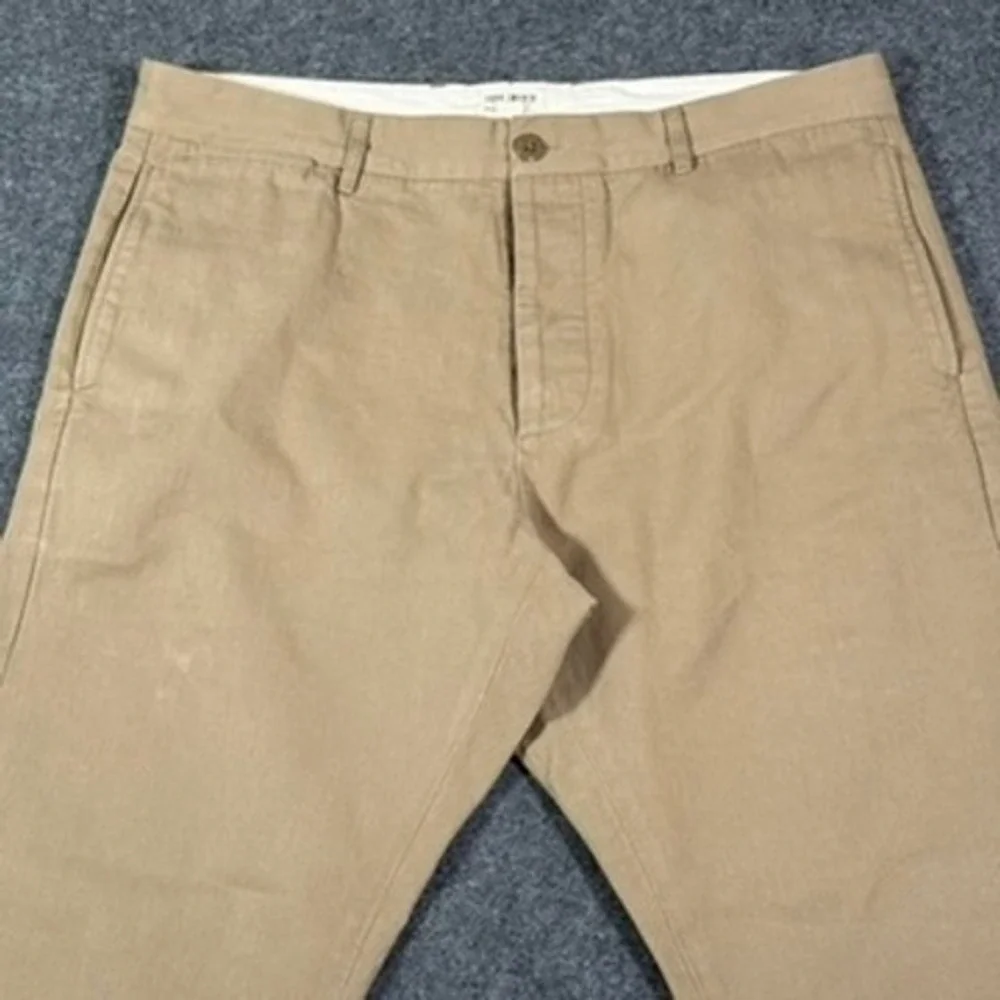 Todd Snyder Mens Selvedge Chino Pants Khaki Tan 100% Japanese Cotton 36x32